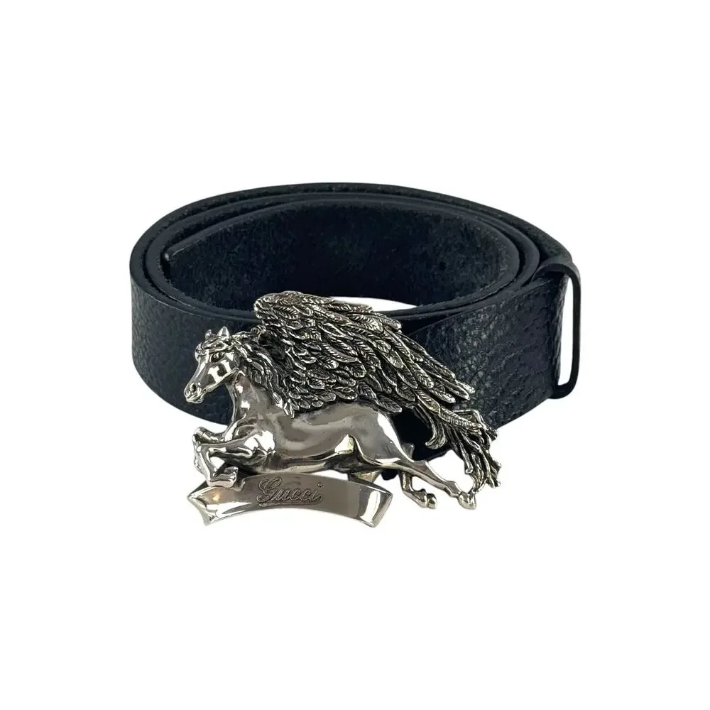 Gucci Pegasus Leather Belt